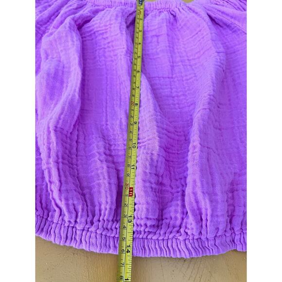 Michael Stars Isabel Convertible On/Off Shoulder Cotton Gauze Top NWOT - Picture 6 of 10